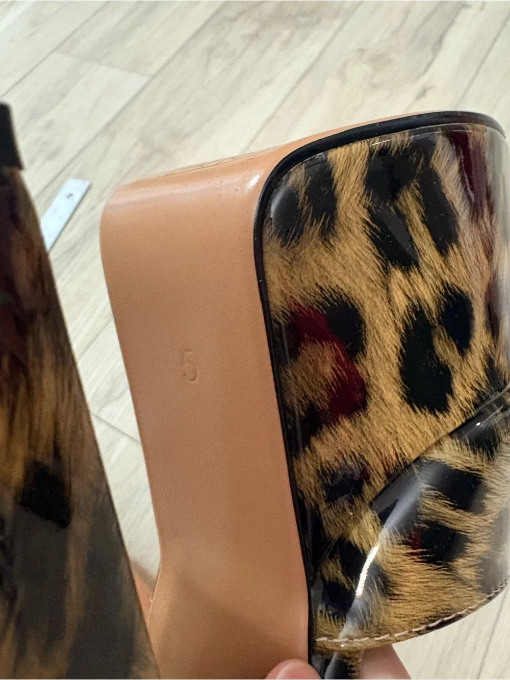 LaModa Leopard-Print Platform Heels